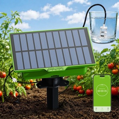 RainPoint WiFi Solar Drip Irrigation System, Smart Automatic Plant Watering K...