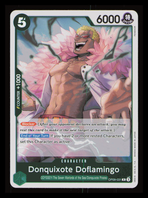 One Piece TCG Donquixote Doflamingo OP09-031 Rare Foil Near Mint English