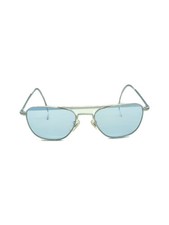 American Optical 30s-40s Wrapped temple Sunglasses Teardrop Metal silver