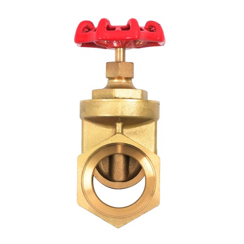 2" NPT Brass Gate Valve, Rotating Sluice Valve Two-way Flow 200 PSI
