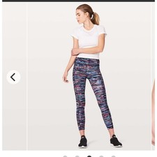 Lululemon Free 7/8 II Hinshu Apline White Multi Size 6