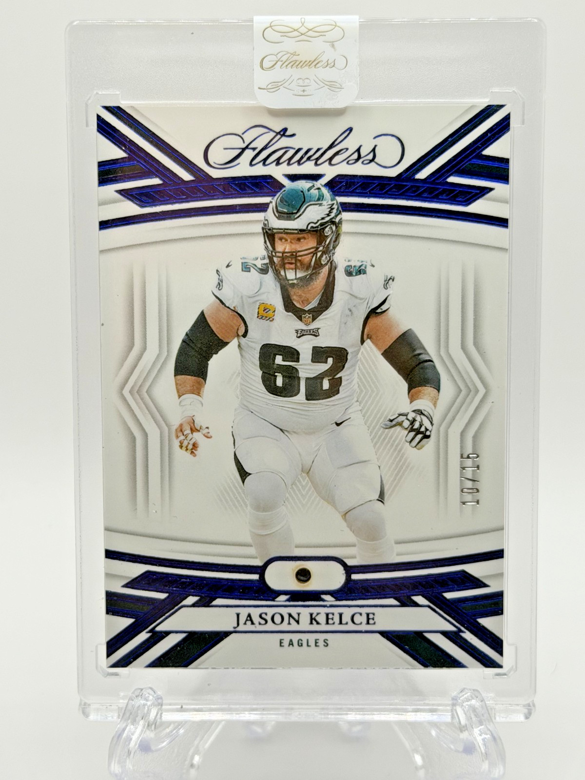 2023 Panini Flawless #54 Jason Kelce SAPPHIRE Rare Eagles SSP #10/15 ~ Sealed!