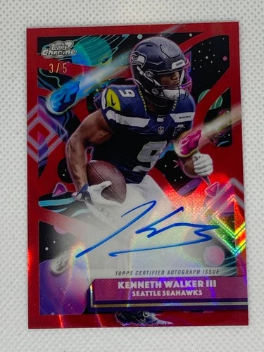 2025 Topps Chrome Kenneth Walker III Chrome Autographs (RAW)