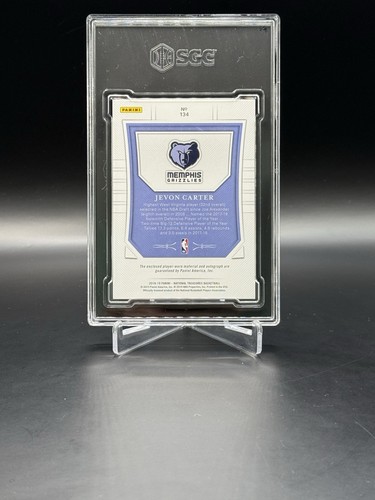 2018-19 National Treasures Jevon Carter Rookie Patch Auto /99 RPA Grizzlies SGC - Bild 2 von 2