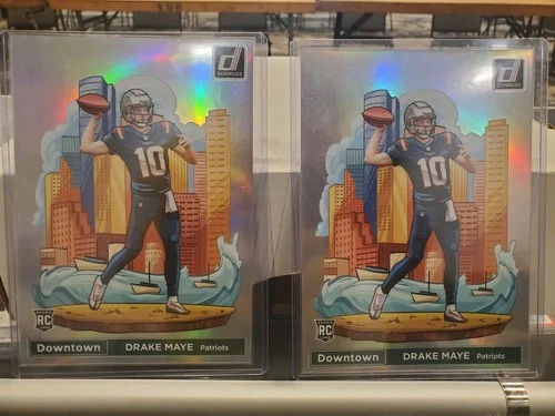 (2) 2024 Donruss Drake Maye RC Downtown #329 Jumbos