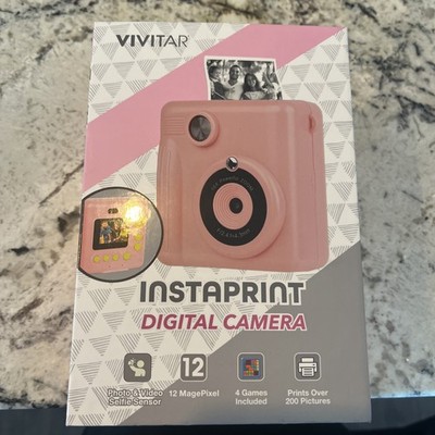 Vivitar 45379IC-PINK InstaPrint Digital Camera 12MP - Pink E7