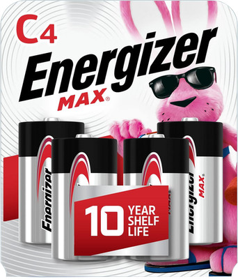 Energizer MAX E93BP-4, Four Alkaline C Type Batteries **