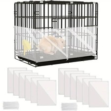Plastic Urine Baffles for Rabbit Cage Guinea Pig Side Lining Shield Covers 6/12X