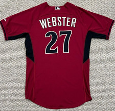 WEBSTER SIZE 46 #27 2015 ARIZONA DIAMONDBACKS GAME USED JERSEY ISSUED RED MLB