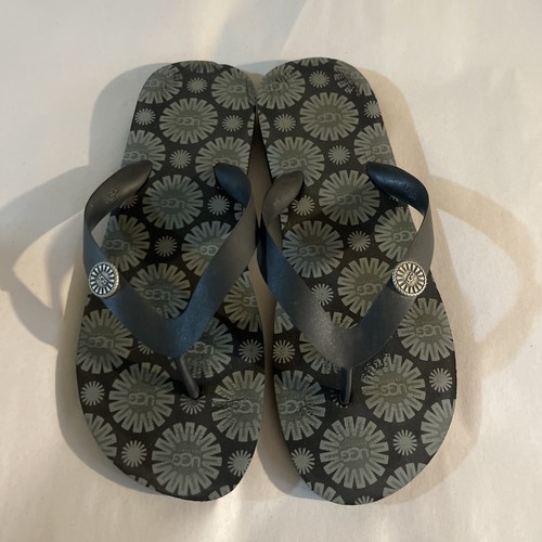 Uggs Flip Flops Damen 8 Herren 6 bequeme Medallion It Logo "