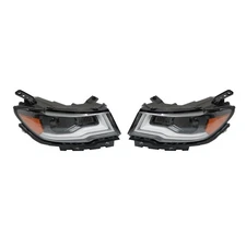 For Jeep Compass 2017-2020 2021 Headlights Right&Left Side HID/Xenon Black Clear