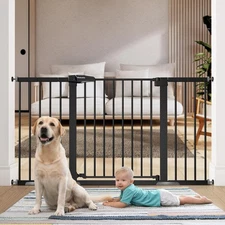 BABELIO Extra Wide Baby & Dog Gate 29-55" Pressure Mounted Auto #R026
