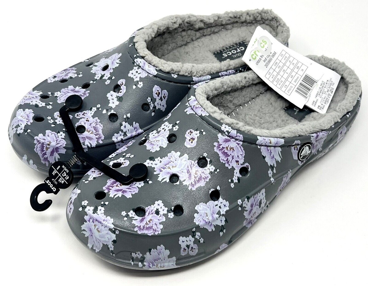 Crocs Freesail Lined Clog Women's Size 10 Floral/Slate Gray NEW