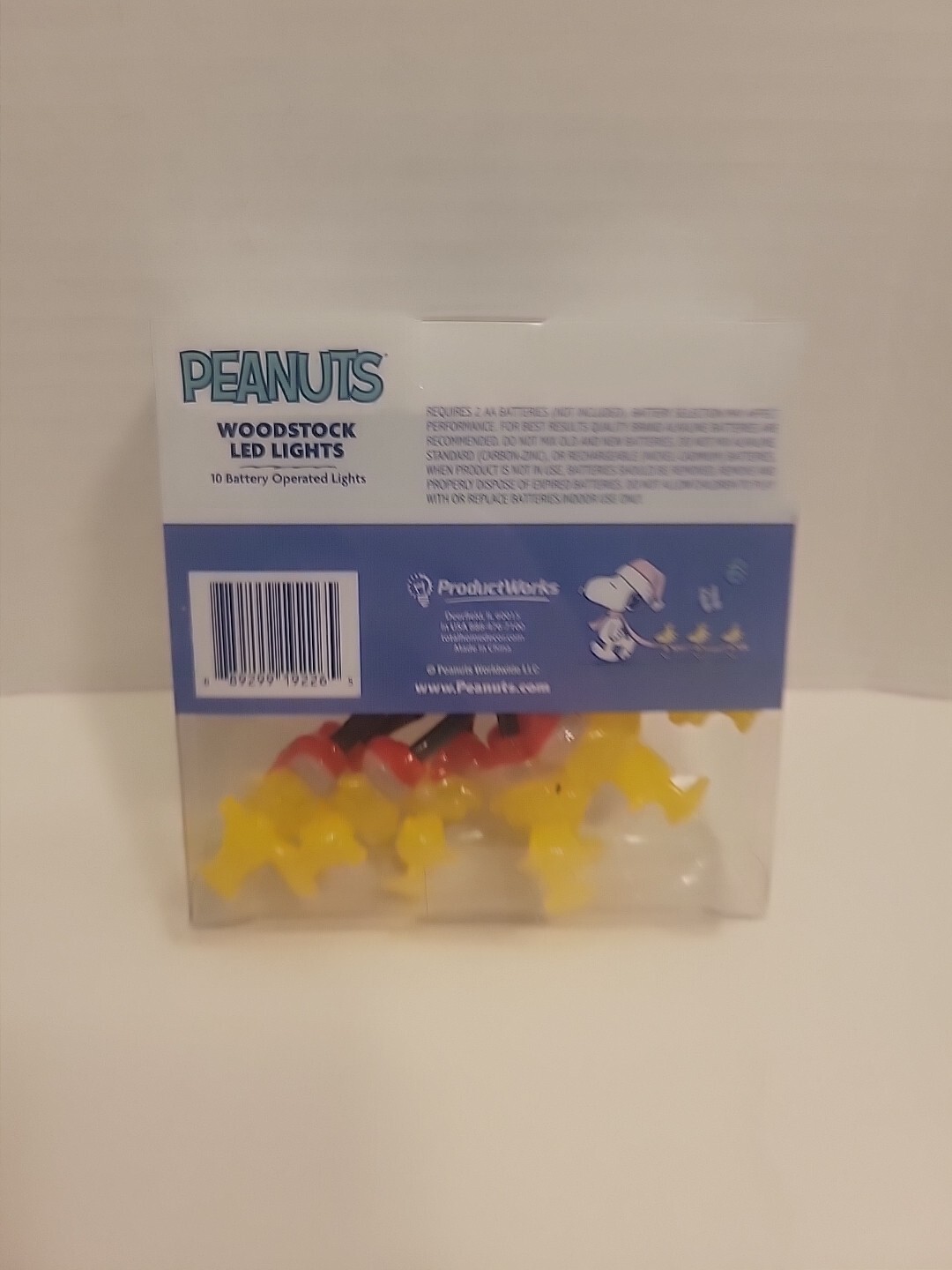 Peanuts Woodstock Battery Operated LED Christmas Light Set with 10