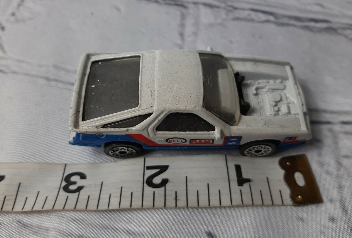 Vtg Matchbox 1984 Dodge Daytona Turbo Z White Logo Bell Ram Fast