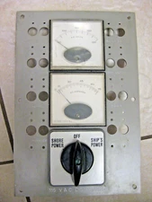 Marine Power Distribution panel, with gauges