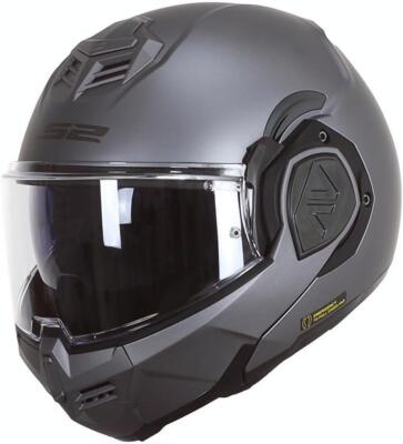 LS2 ADVANT SOLID Reversibler Modularhelm Titanium Matt KPA KPA, Größe S-XL