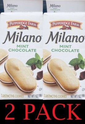 2x Pepperidge Farm Milano MINT CHOCOLATE Cookies 7 oz Bag - NEW - 2 PACK