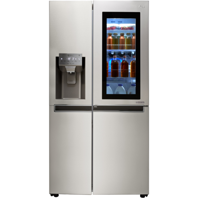 Lg Instaview Door In Door American Style Fridge Freezer A Silver For Sale Online Ebay