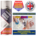 Sticker Remover 250ml Spray Rapide Helps Remove Stickers Gum Adhesive & Goo