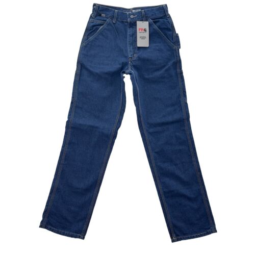 Carhartt FR Jeans Men 28x34 Blue Flame Resistant Carpenter Loose Fit Denim Pants