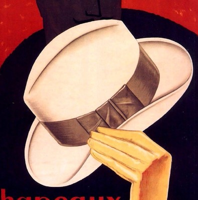 Chapeaux Mossant 1928 French Men's Fashion Vintage Poster Print