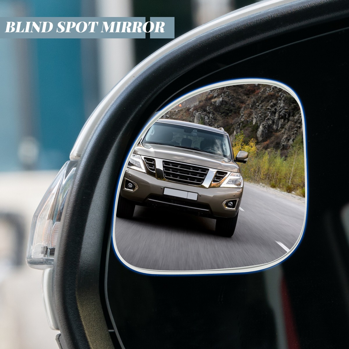 Car Accessories Blind Spot Car Mirror, Long Framed HD Glass And ABS Housing Convex Wide Car Dashboard Accessories