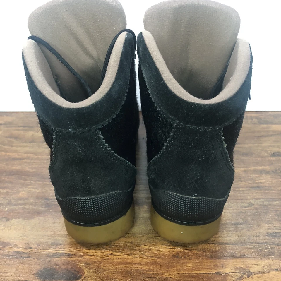 Botas de invierno Tecnica de piel de cabra negras de colección talla 39 EE. UU. 8-8,5 hechas en Italia con cordones Foto 4 de 4