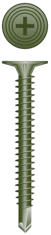 STRONG-POINT, CYW AND OTHERS Cement board Wafer Head Self Drilling Screw 8-18 x 1-1/4 Phillips w/Nibs (5000)