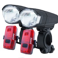2X Bemix Fahrradlicht Led Set Stvzo Fahrradbeleuchtung Scheinwerfer RüCklicht