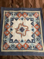 Vtg Southwest Aztec Tribal Arizona Biker USA Bandana Colorful Western Country