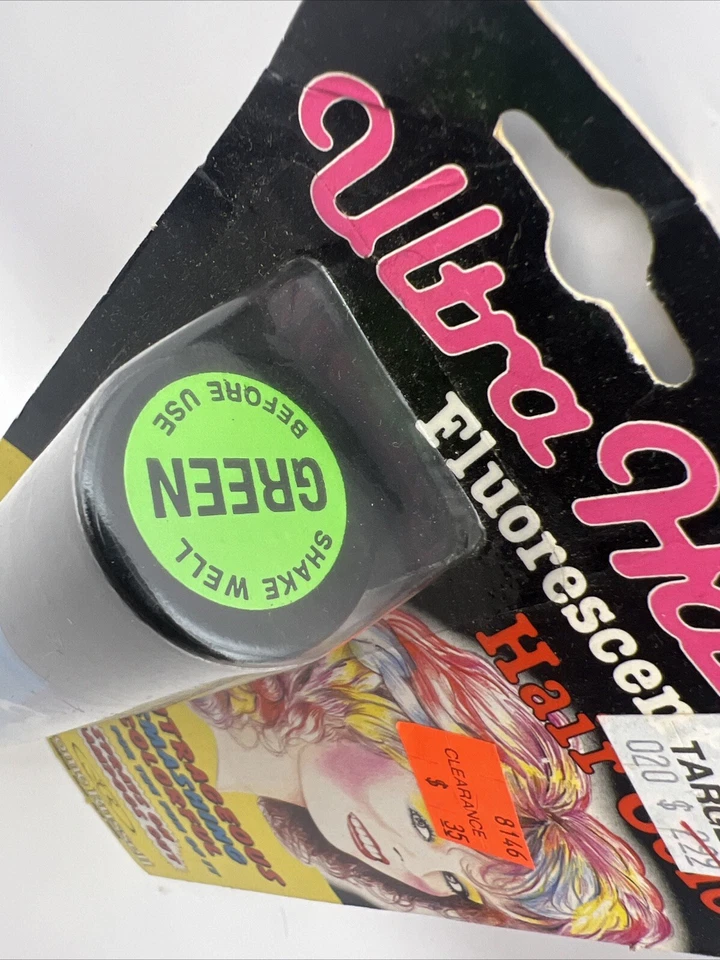 Vintage Fluorescente Verde Ultra Hair Glo Color Spray Jerome Russell 2,2 oz NOVO! - Imagem 3 de 4