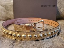 Authentic Louis Vuitton - Limited Edition, Gold colored Belt - Womens US Size 36