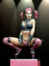 1:24 75mm Resin Figure Model Kit Beauty Clown Sexy Girl Unassambled Unpainted