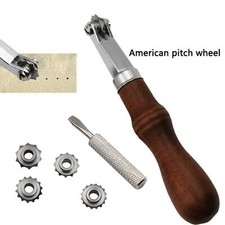 Tracing Wheel Professional Stitch Marking Spacer and 4 Gears Leather Needle