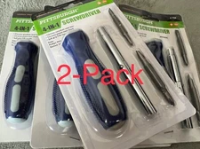 2-PACK Pittsburgh 61988 4-In-1 Screwdriver Ph1, Ph2, 3/16”, 1/4", ND 1/4”, 5/16”