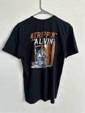 Worked to Death Workman Shirt Mens Medium Black Graphic Electrician Tee Novelty