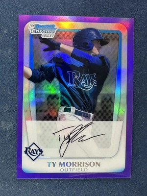 2011 Bowman Chrome Purple Refractor #BCP41 Ty Morrison Rays /700