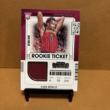 2021-22 Panini Contenders - Rookie Ticket Swatches Evan Mobley #RTS-EMO 