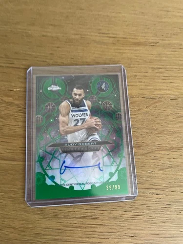 2025 Topps Chrome Rudy Gobert Refractors Green (RAW)
