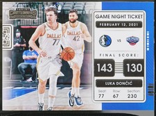 2021-22 Panini Contenders - Game Night Ticket Basketball Luka Doncic #7 NM
