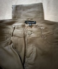 Shinestar Faux Leather Pants Size M Taupe Coated Skinny Trousers
