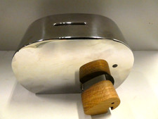 VINTAGE GEORG JENSEN STAINLESS STEEL ELEPHANT & BABY STATUE MONEY BOX PIGGY BANK