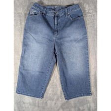 Gloria Vanderbilt Amanda Slimming Capri Jeans Women's 10 Medium Wash Blue Denim