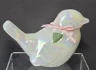 Fenton White Irridescent Fenton Bird-Leaf Is Broken