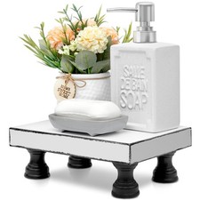 Decorative Wooden Riser for Display : Farmhouse Pedestal Stand for Retro Home...