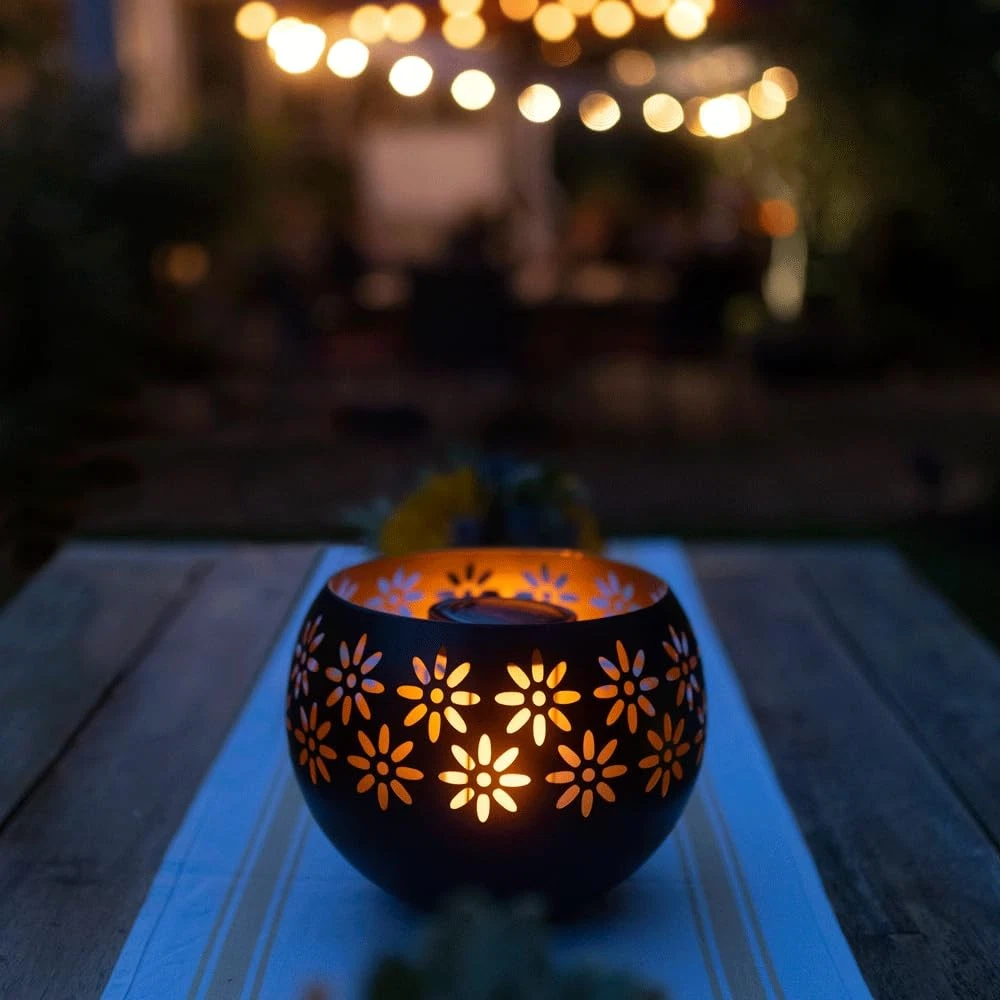 Original (1-Pack) Outdoor Waterproof Solar Lanterns - Metal Porch Lights with...