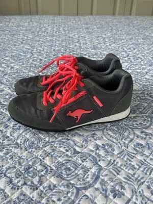 KangaROOS Gray & Pink Trainers Running Shoes Retro Lace Up Women s Size 6