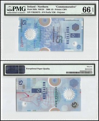 Northern Ireland Northern Bank 5 Pounds, 2000, P-203b