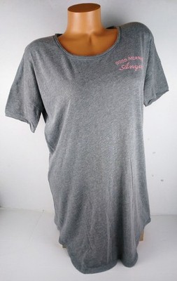 Victoria's Secret VS Short Sleeve Sleep T-Shirt Dress Angel Logo Gray Small S